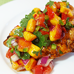 chicken recipe with peach salsa